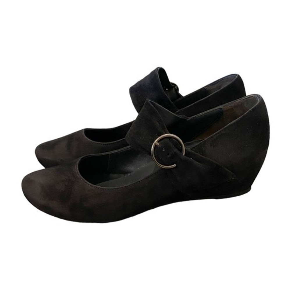 Paul Green Suede Mary Jane Low Wedge